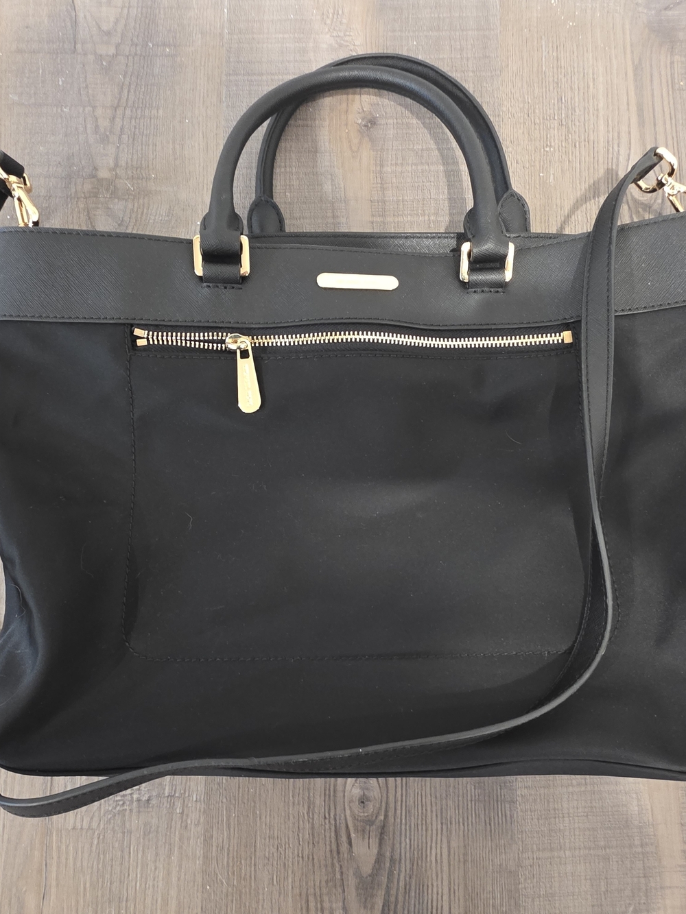 Michael Kors Black Tote with Gold Hardware